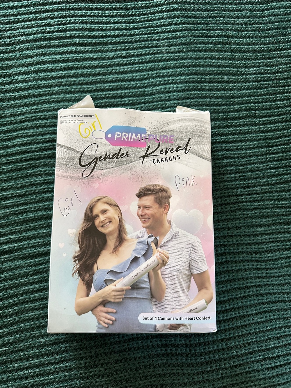 Pink Gender Reveal Cannons - Heart Confetti Party Set